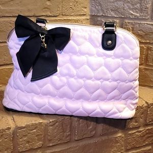 Betsey Johnson light pink heart purse